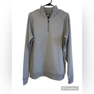 FootJoy FJ Golf Performance Pullover Men's Medium Gray 1/4 Zip Top Of The World